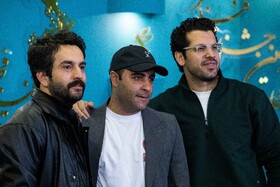 منصور نصیری، امیر نوروزی و هادی شیخ الاسلامی در فتوکال فیلم «1968» در روز نهم چهلوسومین جشنواره فیلم فجر