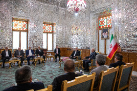 دیدار محمد اسماعیل درویش، رئیس شورای رهبری مقاومت فلسطین حماس با محمدباقر قالیباف، رئیس مجلس شورای اسلامی