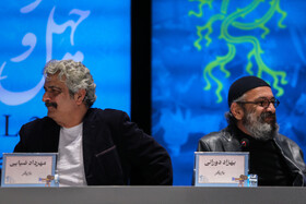 بهزاد دورانی، بازیگر و مهرداد ضیایی، بازیگر در نشست خبری فیلم «فریاد» - روز نهم چهلوسومین جشنواره فیلم فجر