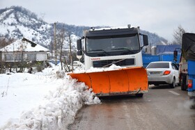 زمستان برفی گردنه کوهستانی حیران