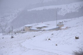 زمستان برفی گردنه کوهستانی حیران