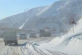 زمستان برفی گردنه کوهستانی حیران