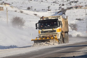 زمستان برفی گردنه کوهستانی حیران