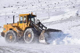 زمستان برفی گردنه کوهستانی حیران