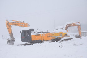 زمستان برفی گردنه کوهستانی حیران