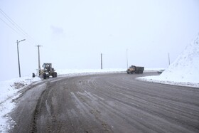 زمستان برفی گردنه کوهستانی حیران