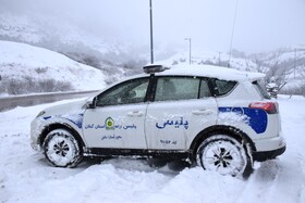 زمستان برفی گردنه کوهستانی حیران