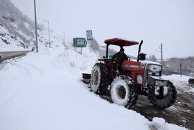 زمستان برفی گردنه کوهستانی حیران