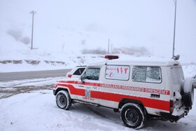 زمستان برفی گردنه کوهستانی حیران