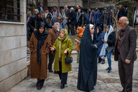  نادره رضایی، معاون امور هنری وزارت فرهنگ وارشاد اسلامی در حاشیه افتتاحیه جشنواره هنرهای تجسمی فجر