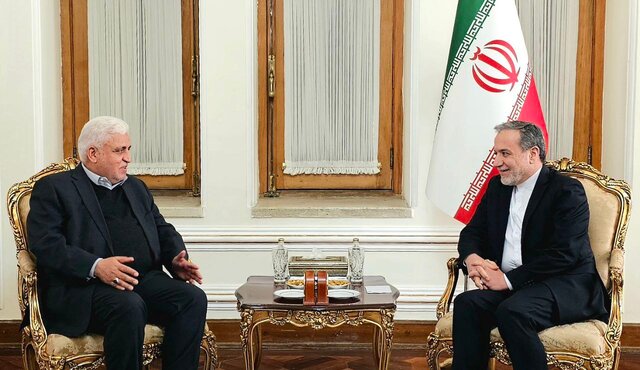 دیدار رئیس هیات «حشدالشعبی» عراق با وزیر خارجه ایران تمجید عراقچی از نقش «حشد شعبی» در تامین امنیت و ثبات عراق