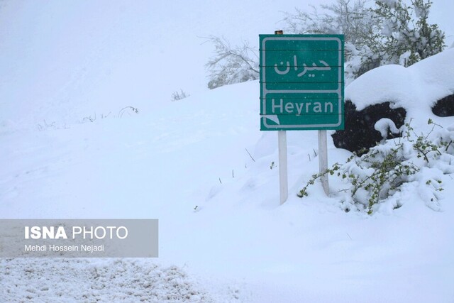 شهرستان مرزی آستارا سفید پوش شد