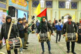 آئین وداع با دبیر کل و فرمانده قهرمان حزب الله لبنان در همدان