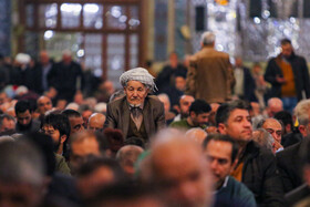 مراسم گرامیداشت شهید سیدحسن نصرالله همزمان با تشییع شهدا در لبنان - مشهد