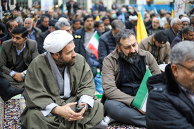 مراسم گرامیداشت شهید سید حسن نصرالله همزمان با تشییع شهدا در لبنان - بجنورد خراسان شمالی