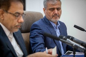نشست مشترک اصغر جهانگیر، سخنگوی قوه قضاییه و علی القاصیمهر، رئیس کل دادگستری استان تهران