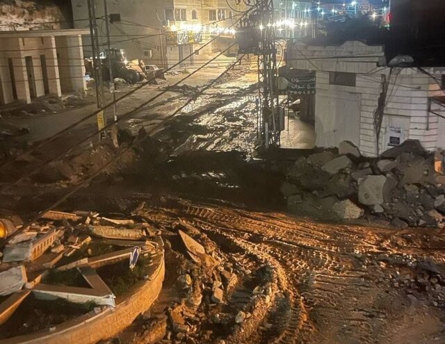 تخریب ها در شهرک قباطیه در جنوب جنین تداوم یورش اشغالگران صهیونیست به کرانه باختری