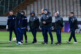 تمرین تیم فوتبال استقلال پیش از دیدار با النصر