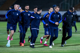 تمرین تیم فوتبال استقلال پیش از دیدار با النصر