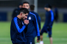تمرین تیم فوتبال استقلال پیش از دیدار با النصر