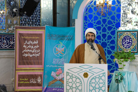 سخنرانی حجت الاسلام رفیعی درمراسم جزء خوانی قرآن کریم در امام زاده  سید عباس بن موسی بن جعفر(ع) بجنورد
