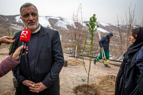 علیرضا زاکانی، شهردار تهران در حاشیه آیین افتتاح طرح کمربند سبز شهر تهران