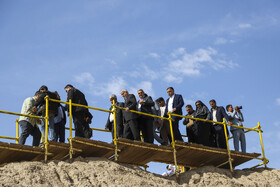 بازدیدسیدرضا صالحیامیری،وزیر میراث فرهنگی ازتپه کُنارصندل جیرفت