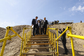 بازدیدسیدرضا صالحیامیری،وزیر میراث فرهنگی ازتپه کُنارصندل جیرفت