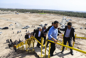 بازدیدسیدرضا صالحیامیری،وزیر میراث فرهنگی ازتپه کُنارصندل جیرفت