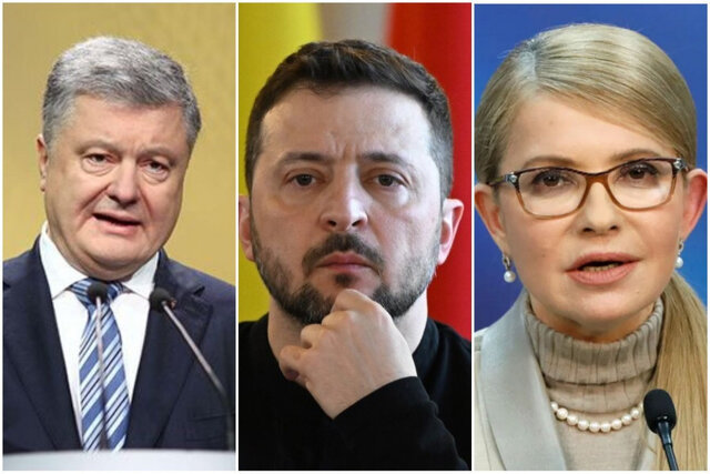 از راست، تیموشنکو، زلنسکی و پوروشنکو مذاکرات پنهانی تیم ترامپ با رقبای سیاسی زلنسکی