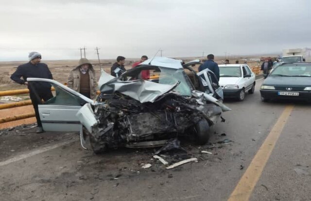 عکس تزئینی فوت مادر باردار در تصادف سمند با پژو ۴۰۵