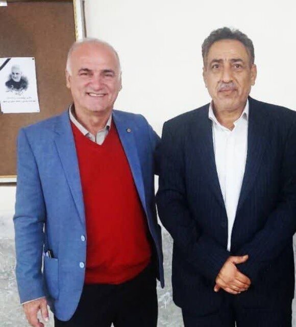 کریم مروانی از سمت راست در کنار سیاوش بختیاریزاده کریم مروانی: فوتبال خوزستان نباید با ندانمکاری از مسیر اصلی منحرف شود