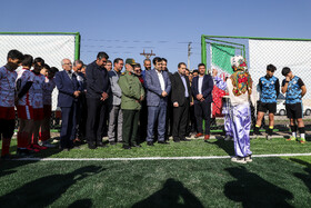 آیین افتتاح زمین چمن مجموعه شهید رجایی در مشهد