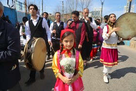 کارناوال نوروزی در خیابان های شهر شیرگاه سوادکوه شمالی