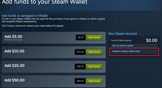 راهنمای تصویری قدم به قدم شارژ گیفت کارت استیم