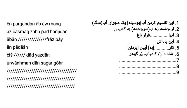 خوانش بخش‌هایی از کتیبه ساسانی که درحال غرق شدن است