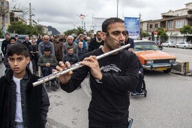 تشییع پیکر مصطفی شریفی باستان‌شناس و مدیر پایگاه میراث جهانی باغ عباس‌آباد-بهشهر