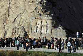 بازدید مسافران نوروزی از طاقبستان