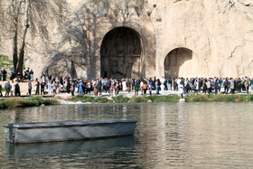 بازدید مسافران نوروزی از طاقبستان