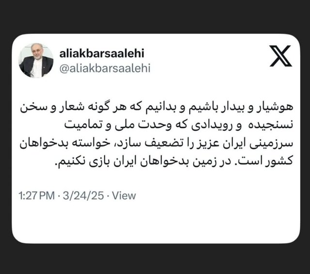 رئیس بنیاد ایرانشناسی: در زمین بدخواهان ایران بازی نکنیم