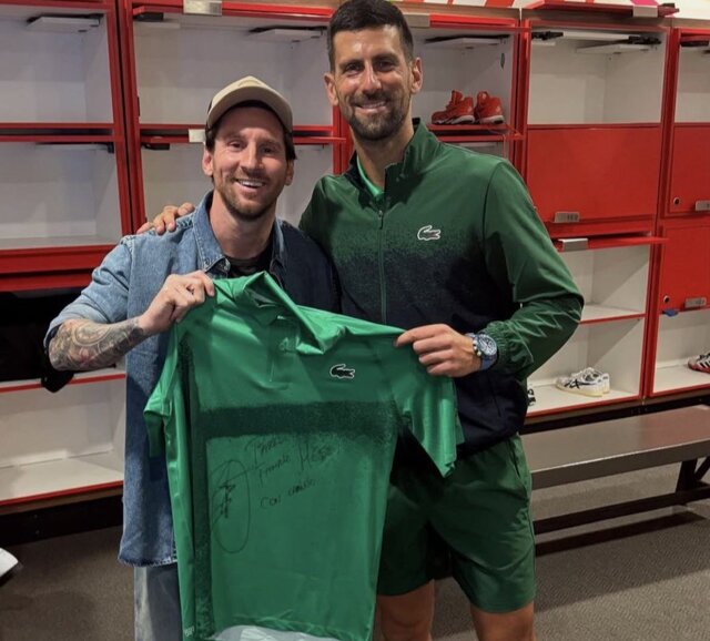 صعود جوکوویچ به فینال تنیس میامی در حضور لیونل مسی/ صربیناتور: دچار اضطراب شدم! صعود جوکوویچ به فینال تنیس میامی در حضور لیونل مسی/ صربیناتور: دچار اضطراب شدم!