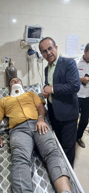 مصدوم شدن رئیس اداره ورزش چرام به دنبال ریزش سقف ساختمان