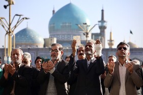 نماز عید سعید فطر در حرم مطهر رضوی