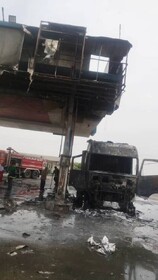 مهار آتش‌سوزی در جایگاه پخش فرآورده‌های نفتی آبادان