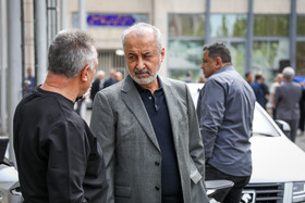 حضور رضا درویش مدیرعامل باشکاه پرسپولیس تهران در مراسم تشییع «فرامرز ظلی» پیشکسوت فوتبال