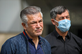 حضور حمید استیلی در مراسم تشییع «فرامرز ظلی» پیشکسوت فوتبال