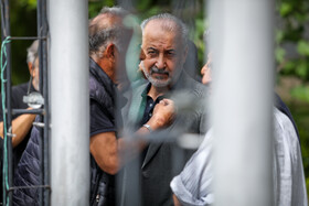 حضور رضا درویش مدیرعامل باشکاه پرسپولیس تهران در مراسم تشییع «فرامرز ظلی» پیشکسوت فوتبال