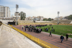 مراسم تشییع «فرامرز ظلی» پیشکسوت فوتبال ورزشگاه شهید شیرودی - تهران