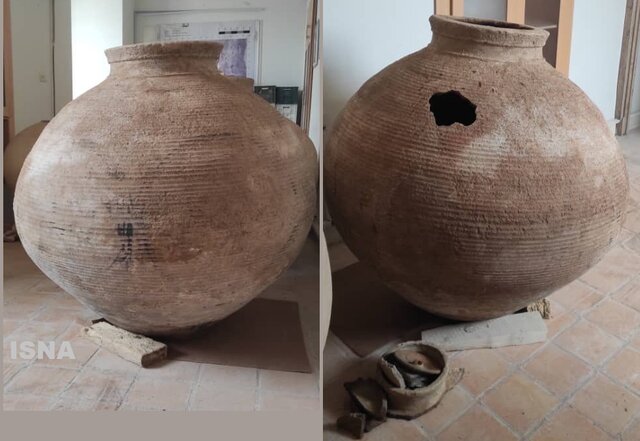 عکسهای جدید از خمرۀ نویافته در حوالی تخت جمشید و توضیحات بیشتر