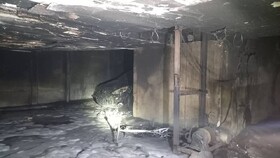۱۹ مصدوم در حریق ساختمان مسکونی در خیابان مازندران